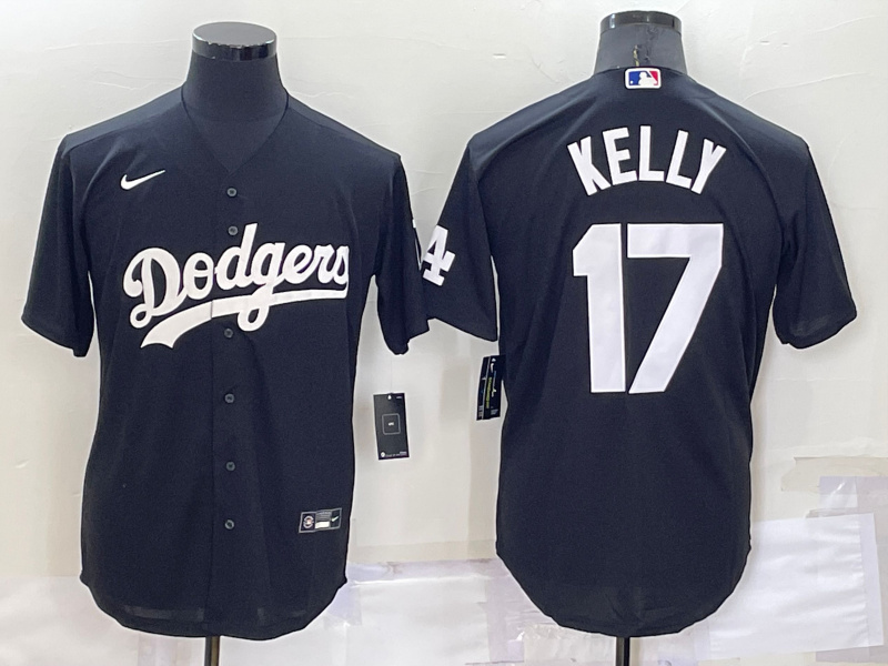 Personalized Men’s Los Angeles Dodgers #17 Joe Kelly Black Cool Base Stitched Baseball Jersey