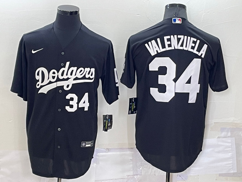 Personalized Men’s Los Angeles Dodgers #34 Toro Valenzuela Black Cool Base Stitched Baseball Jersey