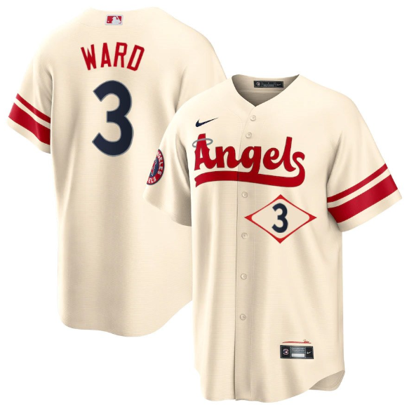 Personalized Men’s Los Angeles Angels #3 Taylor Ward 2022 Cream City Connect Cool Base Stitched Jerseys