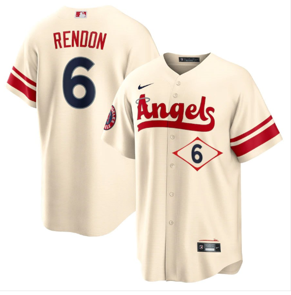 Personalized Men’s Los Angeles Angels #6 Anthony Rendon 2022 Cream City Connect Cool Base Stitched Jersey
