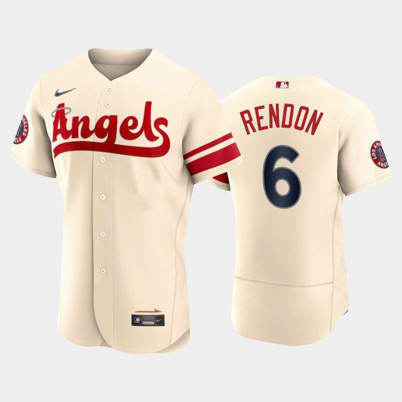 Personalized Men’s Los Angeles Angels #6 Anthony Rendon 2022 Cream City Connect Flex Base Stitched Jersey