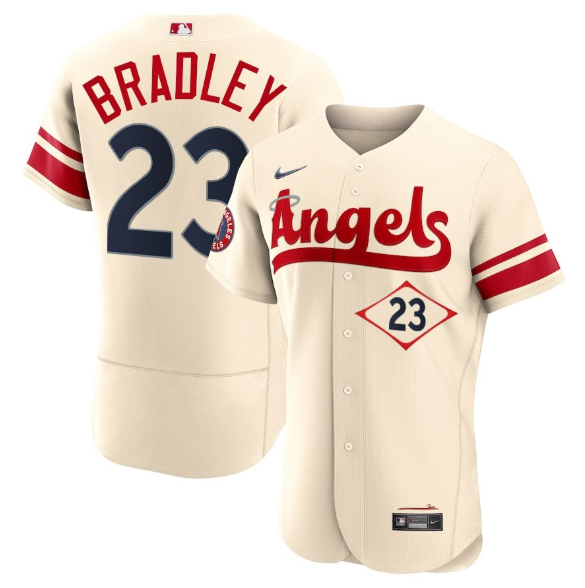 Personalized Men’s Los Angeles Angels #23 Archie Bradley 2022 Cream City Connect Flex Base Stitched Jersey