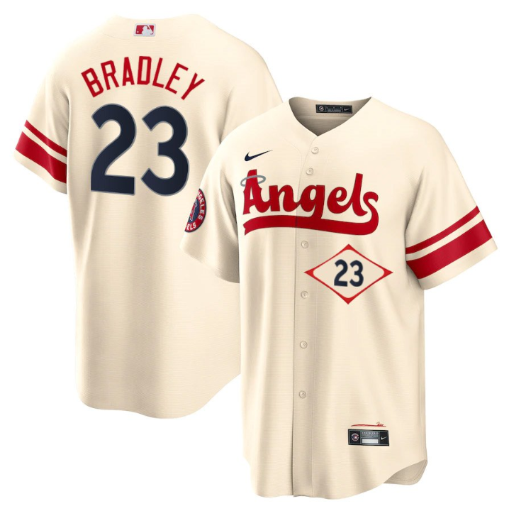 Personalized Men’s Los Angeles Angels #23 Archie Bradley 2022 Cream City Connect Cool Base Stitched Jerseys