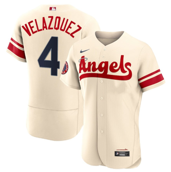 Personalized Men’s Los Angeles Angels #4 Andrew Velazquez 2022 Cream City Connect Flex Base Stitched Jerseys