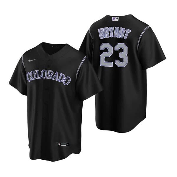 Personalized Men’s Colorado Rockies #23 Kris Bryant Black Stitched Baseball Jersey