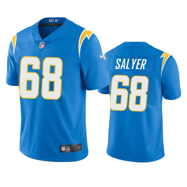 Personalized Men’s Los Angeles Chargers #68 Jamaree Salyer Blue Untouchable Limited Stitched Jersey