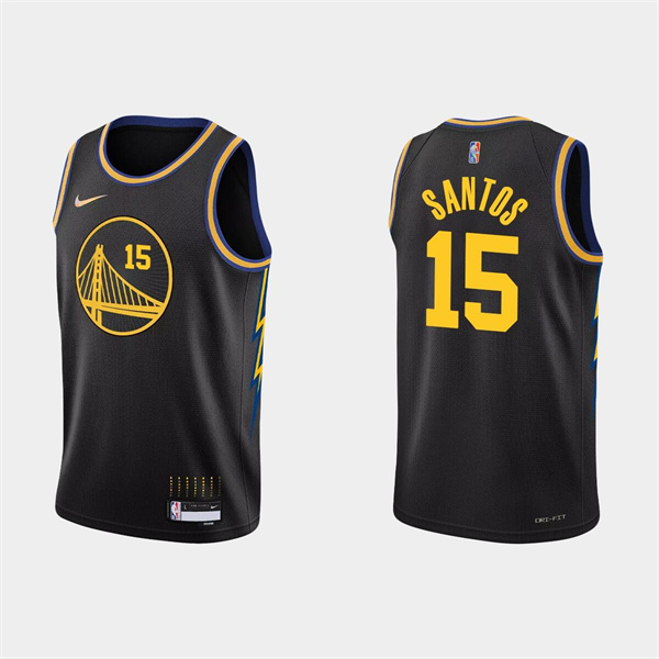 Personalized Men’s Golden State Warriors #15 Gui Santos 2022 Black Stitched Basketball Jersey