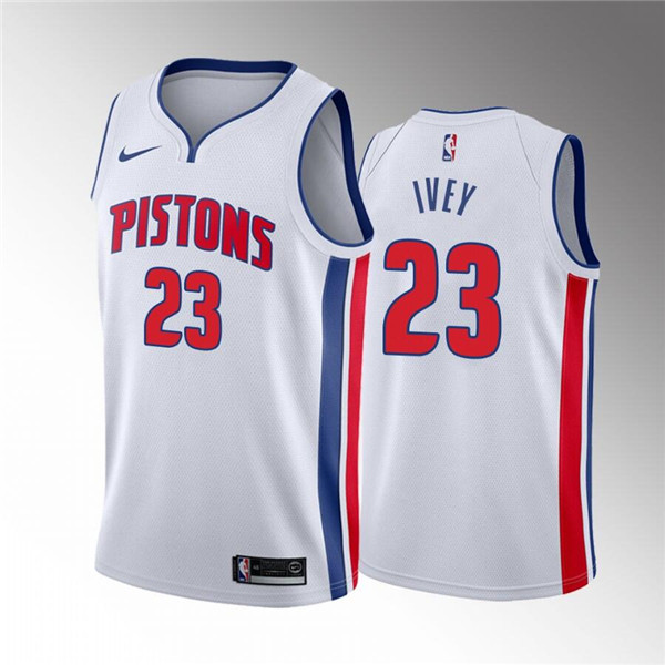 Personalized Men’s Detroit Pistons #23 Jaden Ivey 2020-21 White Association Edition Stitched Jersey