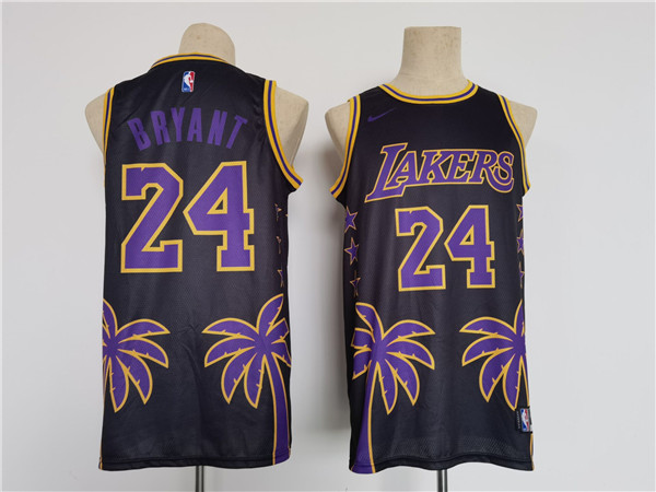 Personalized Men’s Los Angeles Lakers #24 Kobe Bryant Black Throwback Basketball Jersey