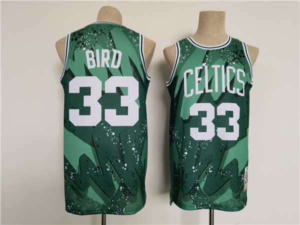Personalized Men’s Boston Celtics #33 Larry Bird Green Throwback Basketball Jersey
