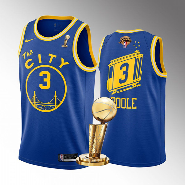 Personalized Men’s Golden State Warriors #3 Jordan Poole 2022 Royal NBA Finals Champions Stitched Jerseys