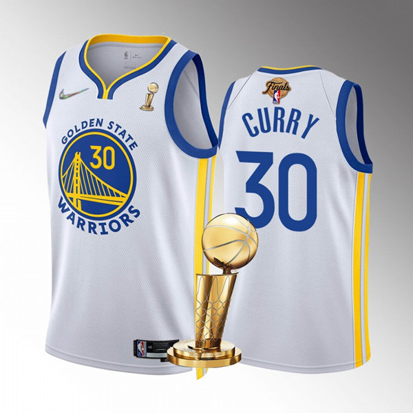Personalized Men’s Golden State Warriors #30 Stephen Curry 2022 White NBA Finals Champions Stitched Jersey
