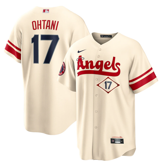 Personalized Youth Los Angeles Angels #17 Shohei Ohtani 2022 Cream City Connect Stitched Jersey