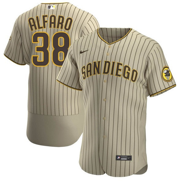 Personalized Men’s San Diego Padres #38 Jorge Alfaro Tan Flex Base Stitched Baseball Jersey