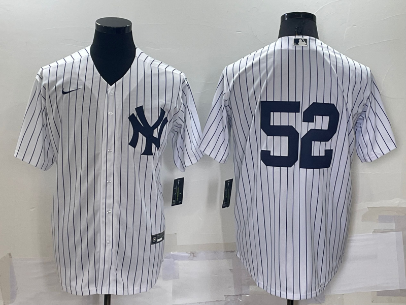 Personalized Men’s New York Yankees #52 C.C. Sabathia White Cool Base Stitched Jersey