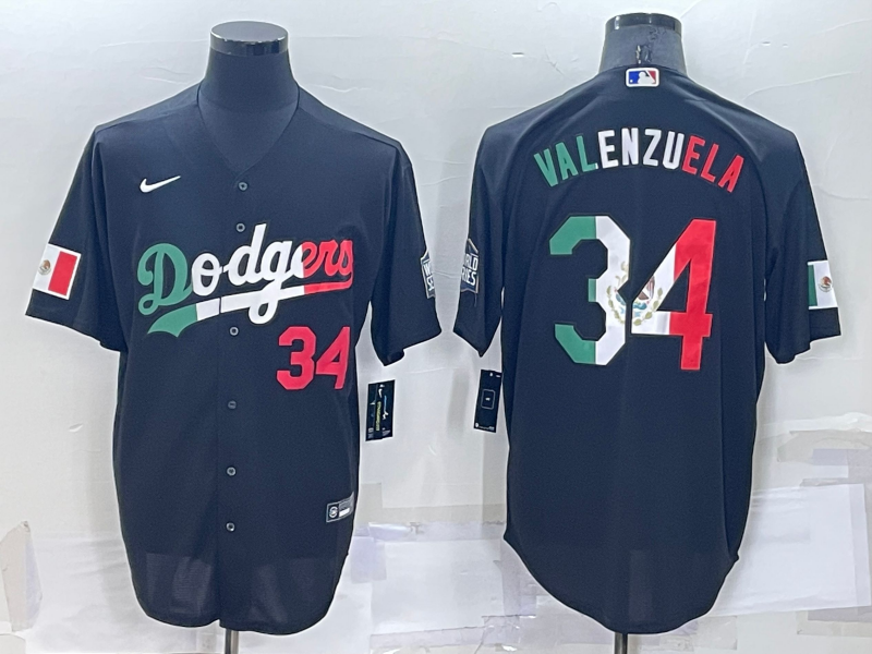 Personalized Men’s Los Angeles Dodgers #34 Toro Valenzuela Black Mexico Cool Base Stitched Baseball Jersey