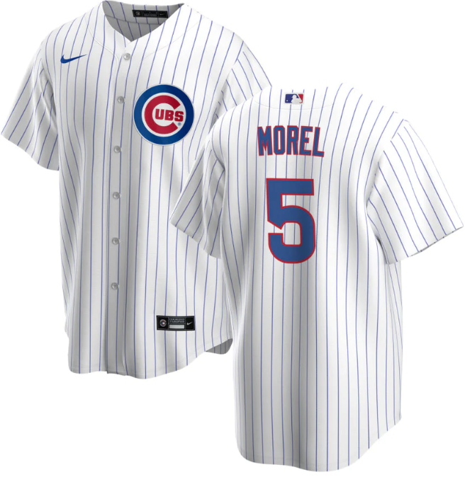 Personalized Men’s Chicago Cubs #5 Christopher Morel Chicago White Cool Base Stitched Baseball Jersey