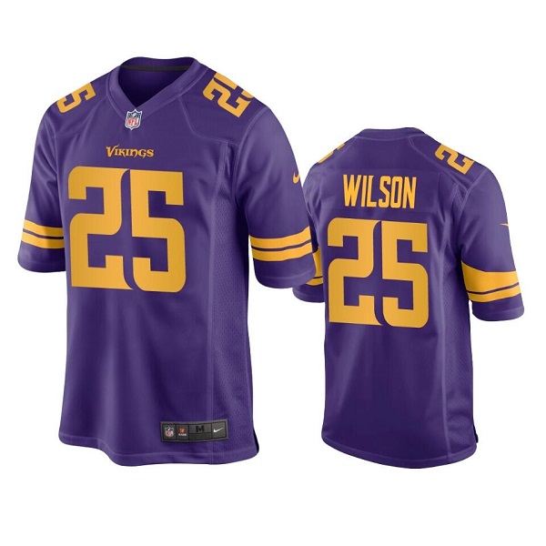 Personalized Men’s Minnesota Vikings #25 Albert Wilson Purple Color Rush Stitched Jersey