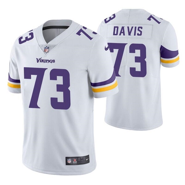 Personalized Men’s Minnesota Vikings #73 Jesse Davis White Untouchable Stitched Jersey