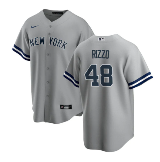 Personalized Men’s New York Yankees #48 Anthony Rizzo Grey Cool Base Stitched Baseball Jersey