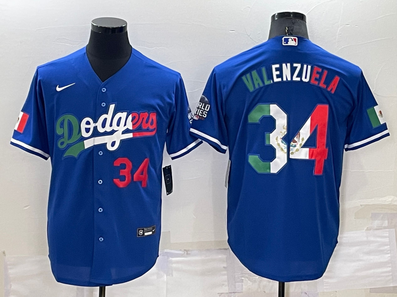 Personalized Men’s Los Angeles Dodgers #34 Toro Valenzuela Royal Mexico Cool Base Stitched Baseball Jersey