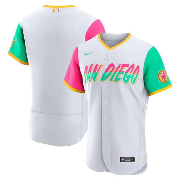 Personalized Men’s San Diego Padres Blank 2022 White City Connect Flex Base Stitched Baseball Jersey