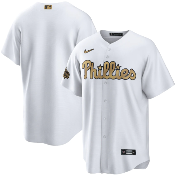 Personalized Men’s Philadelphia Phillies Blank 2022 All-Star White Cool Base Stitched Baseball Jersey