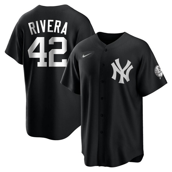 Personalized Men’s New York Yankees #42 Mariano Rivera Black Cool Base Stitched Jersey
