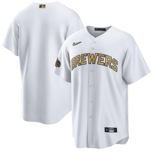 Personalized Men’s Milwaukee Brewers Blank 2022 All-Star White Cool Base Stitched Baseball Jersey