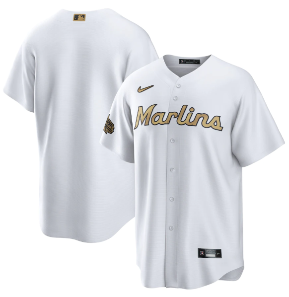 Personalized Men’s Miami Marlins Blank 2022 All-Star White Cool Base Stitched Baseball Jersey