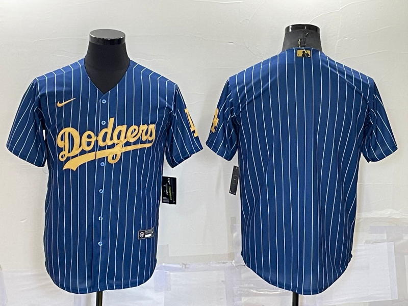 Personalized Men’s Los Angeles Dodgers Blank Navy Gold Cool Base Stitched Baseball Jersey