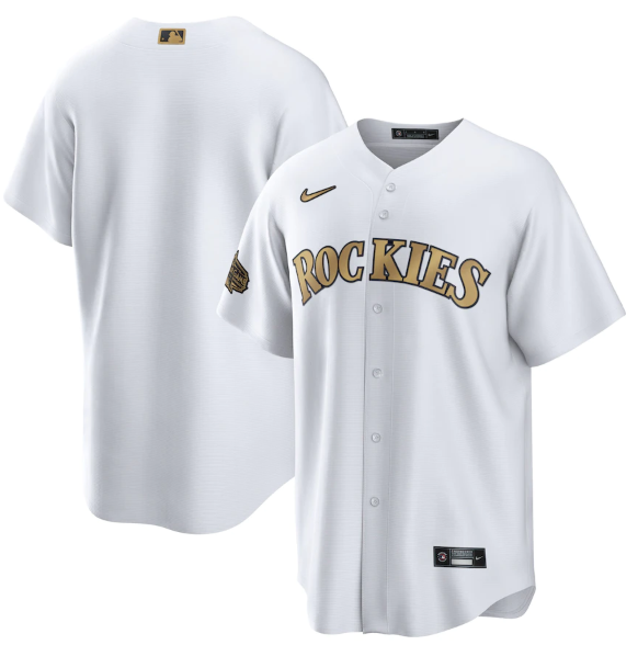 Personalized Men’s Colorado Rockies Blank 2022 All-Star White Cool Base Stitched Baseball Jersey