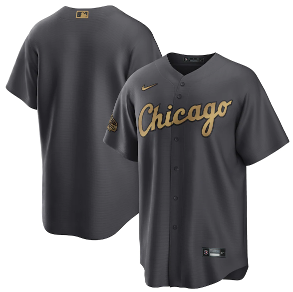 Personalized Men’s Chicago White Sox Blank 2022 All-Star Charcoal Cool Base Stitched Baseball Jersey