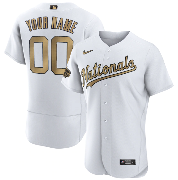 Personalized Men’s Washington Nationals Active Player 2022 All-Star White Flex Base Stitched MLB Jersey