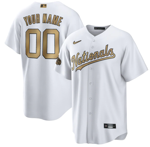 Personalized Men’s Washington Nationals Active Player 2022 All-Star White Cool Base Stitched Baseball Jersey