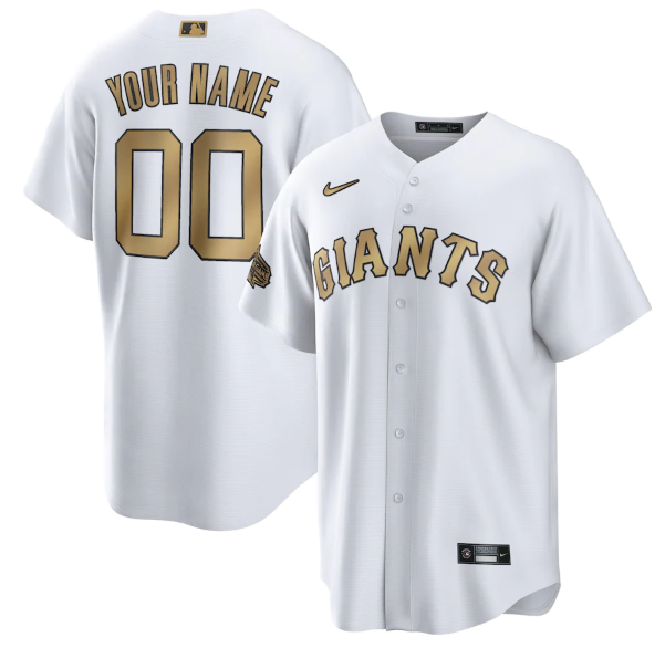 Personalized Men’s San Francisco Giants Active Player 2022 All-Star White Cool Base Stitched Baseball Jersey
