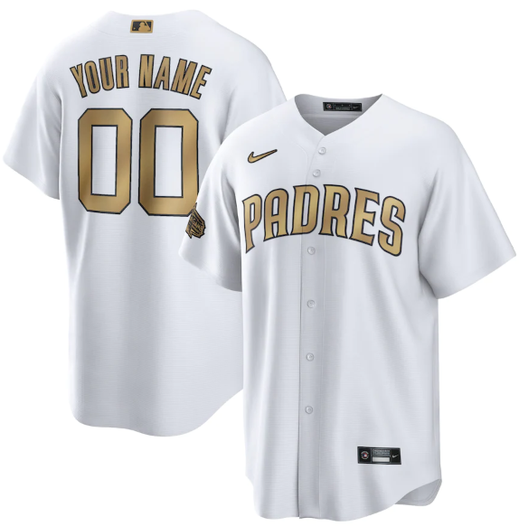 Personalized Men’s San Diego Padres Active Player 2022 All-Star White Cool Base Stitched Baseball Jersey