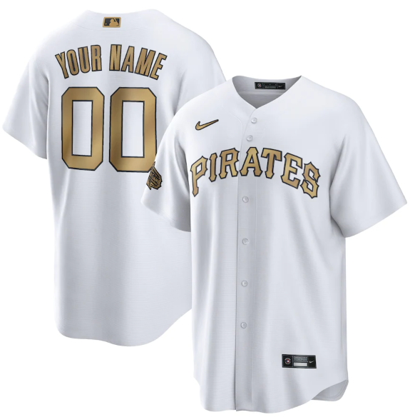 Personalized Men’s Pittsburgh Pirates Active Player 2022 All-Star White Cool Base Stitched Baseball Jersey