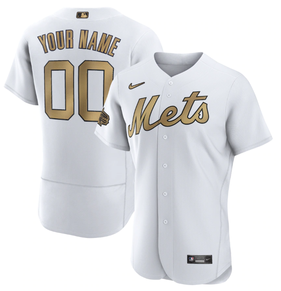 Personalized Men’s New York Mets Active Player 2022 All-Star White Flex Base Stitched MLB Jersey