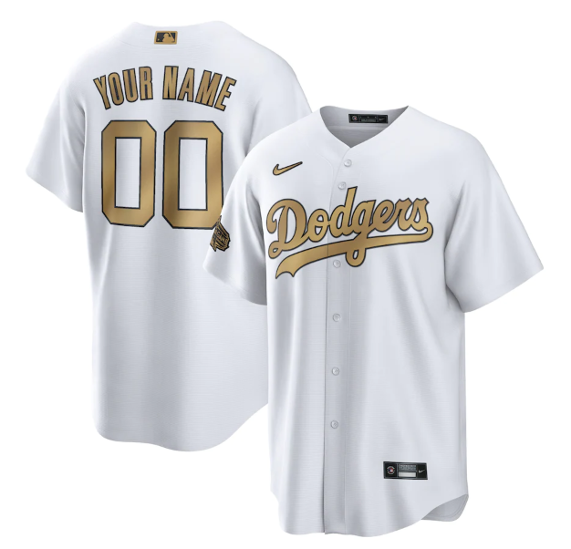Personalized Men’s Los Angeles Dodgers Active Player 2022 All-Star White Cool Base Stitched Baseball Jersey