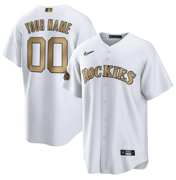Personalized Men’s Colorado Rockies Active Player 2022 All-Star White Cool Base Stitched Baseball Jersey