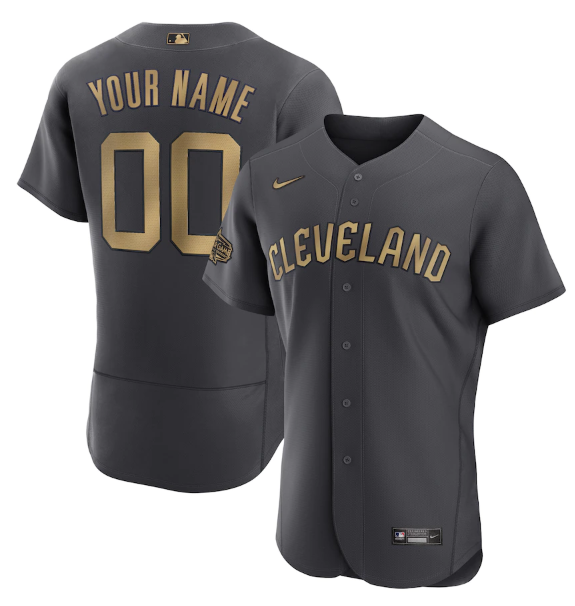 Personalized Men’s Cleveland Guardians Active Player 2022 All-Star Charcoal Flex Base Stitched MLB Jersey