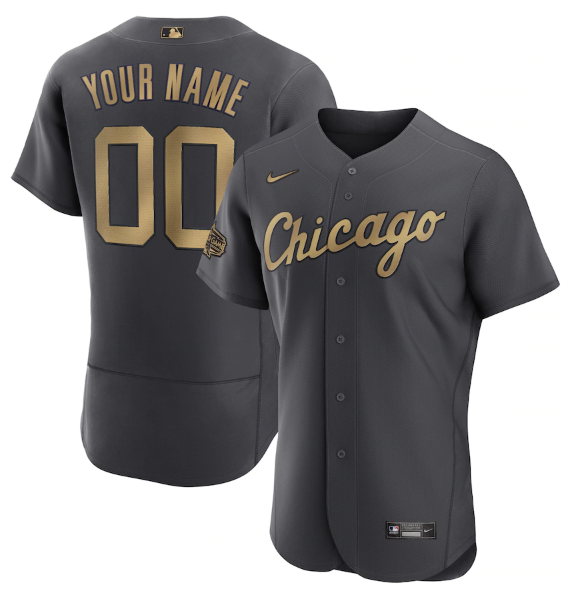 Personalized Men’s Chicago White Sox Active Player 2022 All-Star Charcoal Flex Base Stitched MLB Jersey