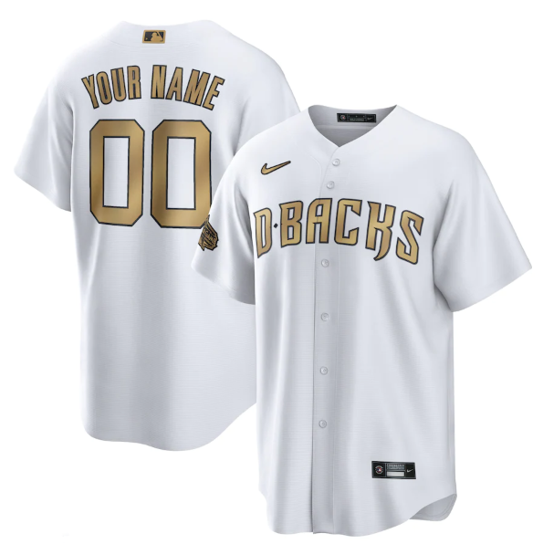 Personalized Men’s Arizona Diamondbacks Active Player 2022 All-Star White Cool Base Stitched Baseball Jersey