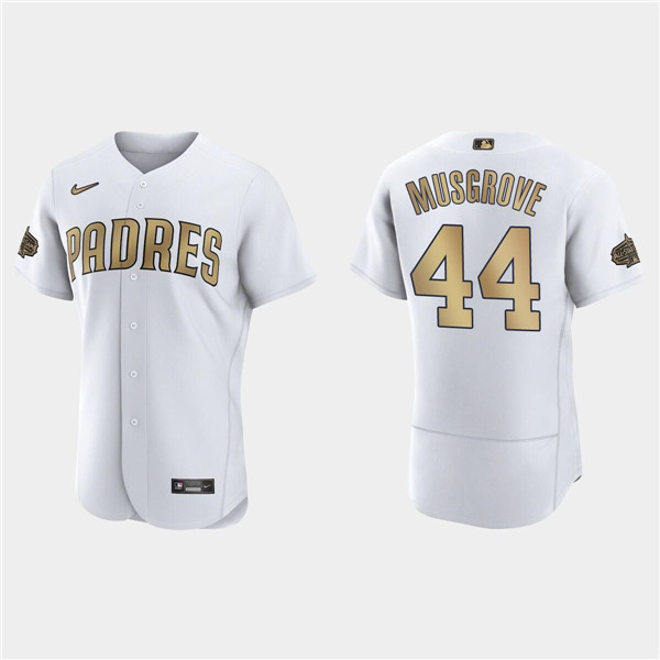 Personalized Men’s San Diego Padres #44 Joe Musgrove 2022 All-Star White Flex Base Stitched Baseball Jersey