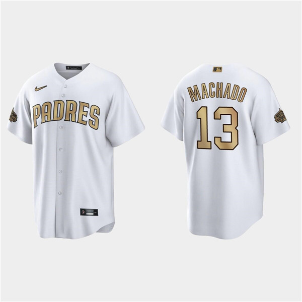 Personalized Men’s San Diego Padres #13 Manny Machado 2022 All-Star White Cool Base Stitched Baseball Jersey
