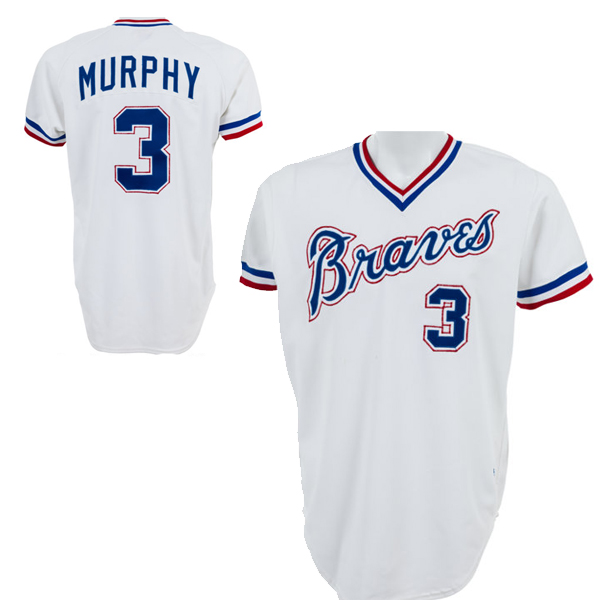 Personalized Men’s Atlanta Braves #3 Dale Murphy White Stitched Baseball Jersey