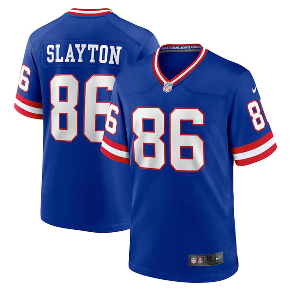 Personalized Men’s New York Giants #86 Darius Slayton Royal Classic Retired Player Stitched Game Jersey