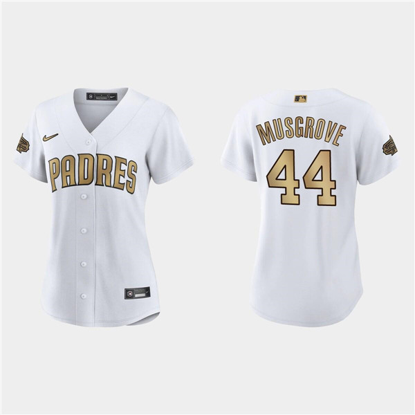 Personalized Women’s San Diego Padres #44 Joe Musgrove 2022 All-Star White Stitched Baseball Jersey(Run Small)
