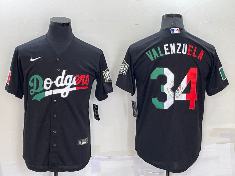 Personalized Men’s Los Angeles Dodgers #34 Toro Valenzuela Black Mexico Cool Base Stitched Baseball Jersey